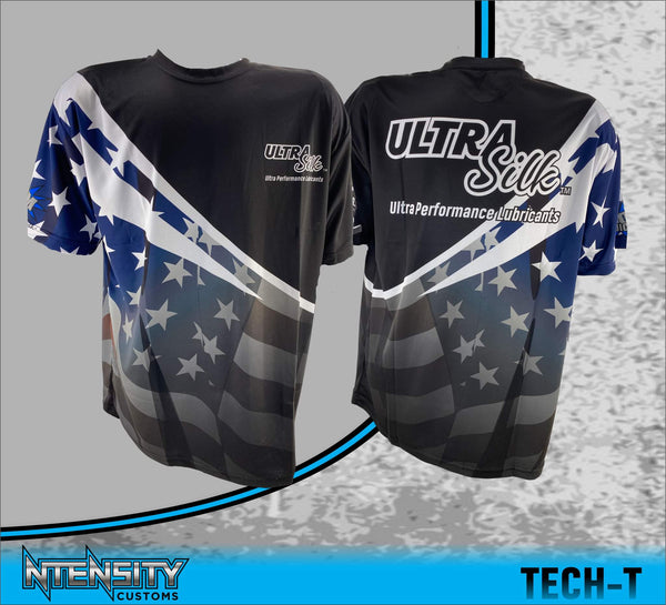 UltraSilk Tech TShirt  flag fade